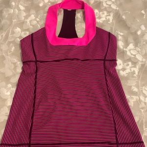 Lululemon scoop neck mesh pink bra top like NEW XL